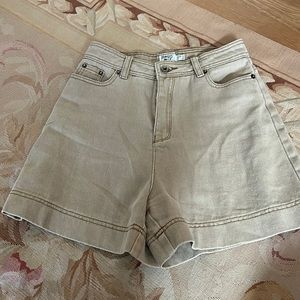 Tan high waisted shorts